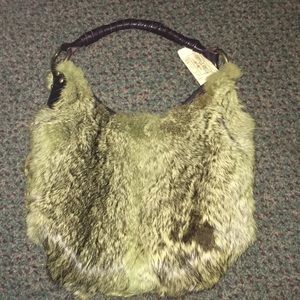 Bagtique Rabbit Fur Purse